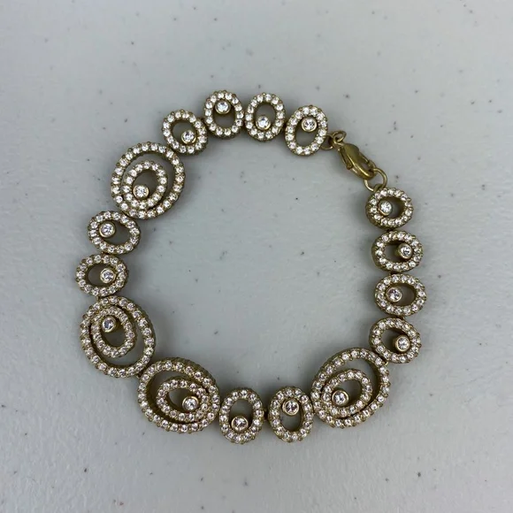 “Art Deco" Cubic Zirconia Bracelet - Picture 2 of 6